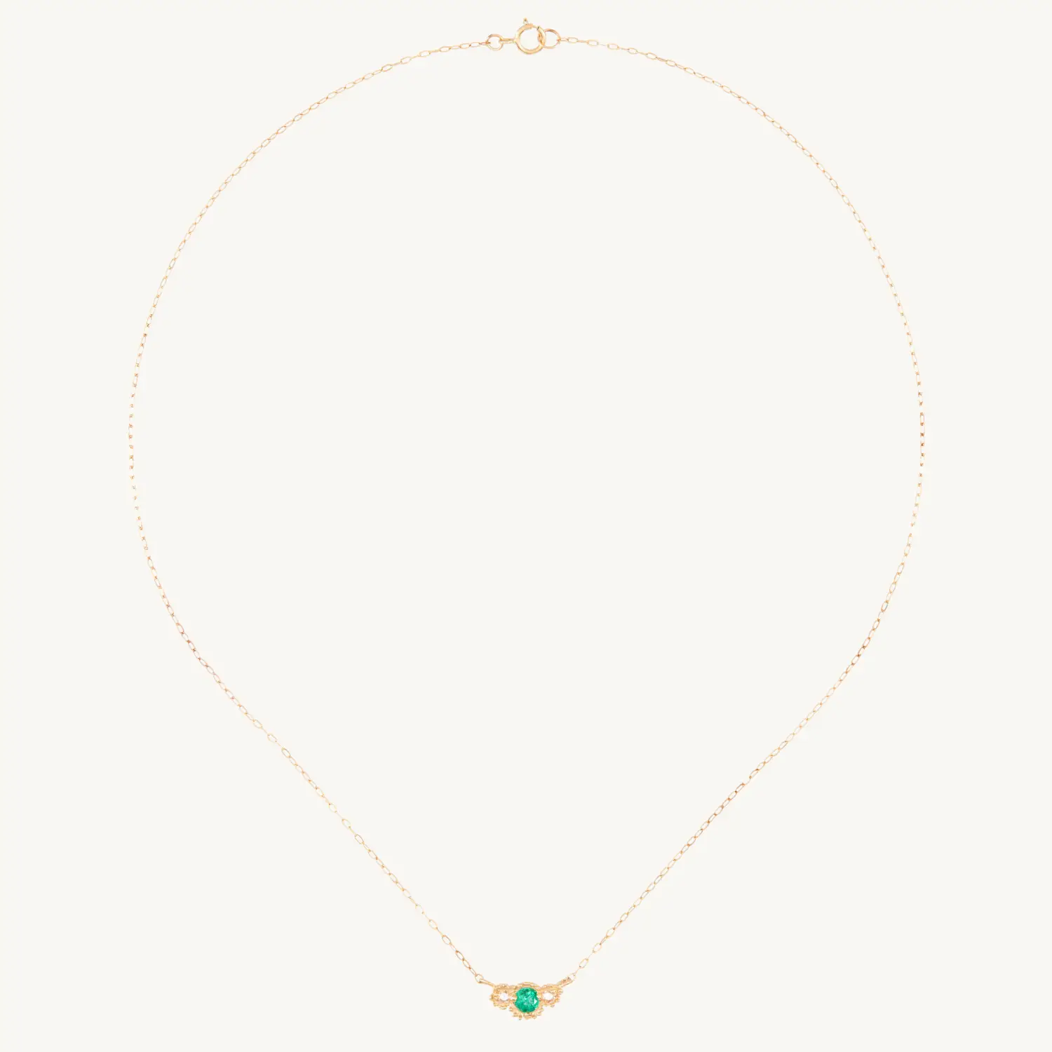 Emerald Diamond Twinkle Necklace
