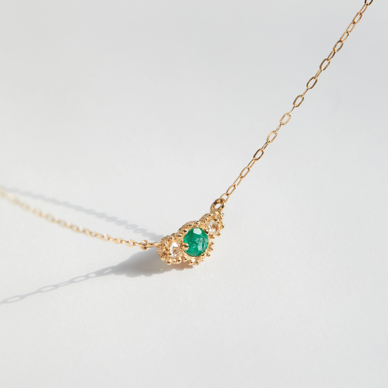 Emerald Diamond Twinkle Necklace - Image 7