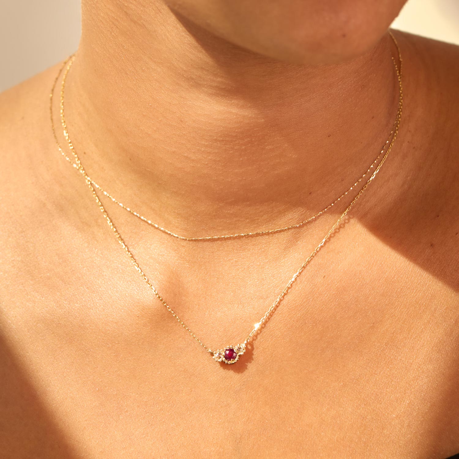 Ruby Diamond Twinkle Necklace - Image 3