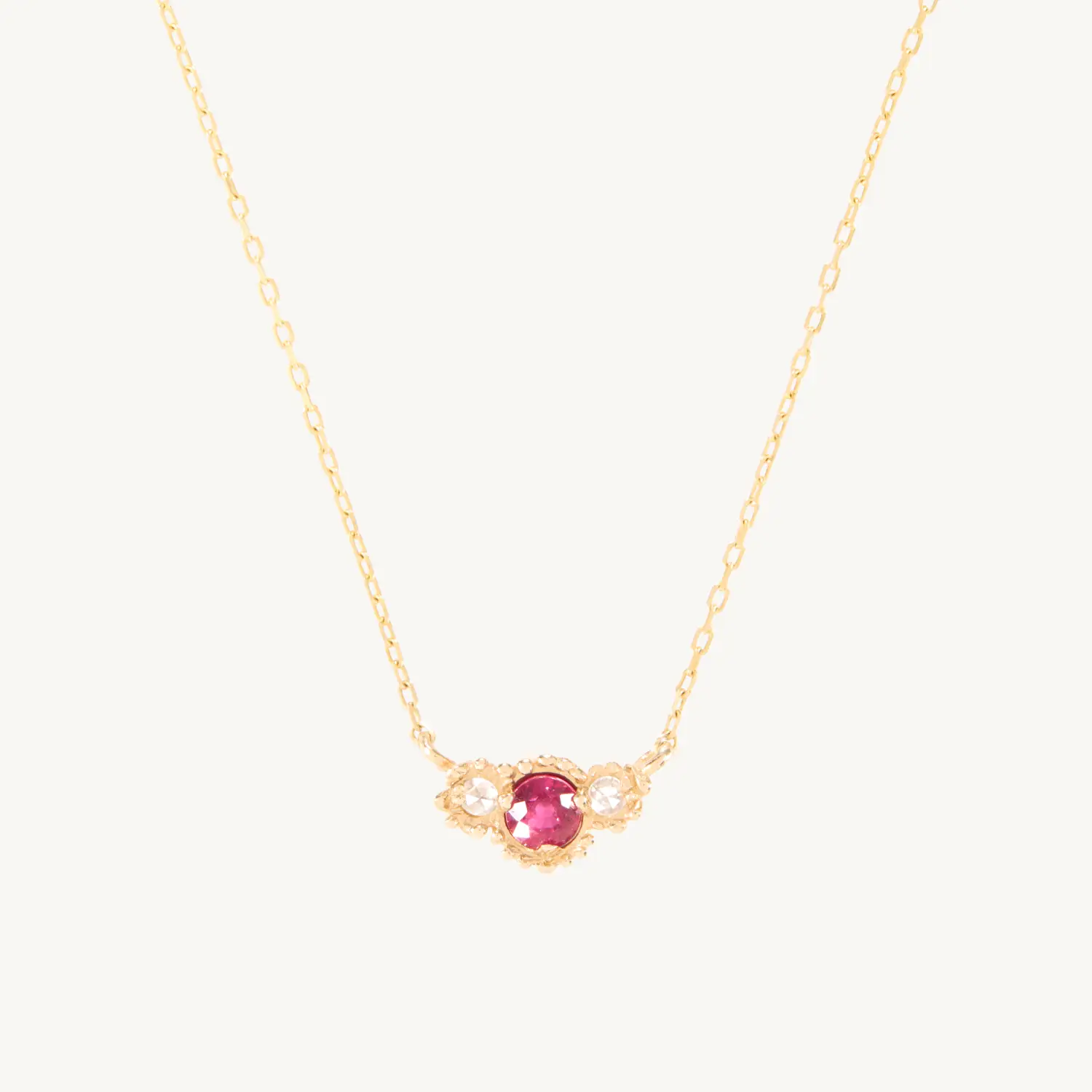 Ruby Diamond Twinkle Necklace