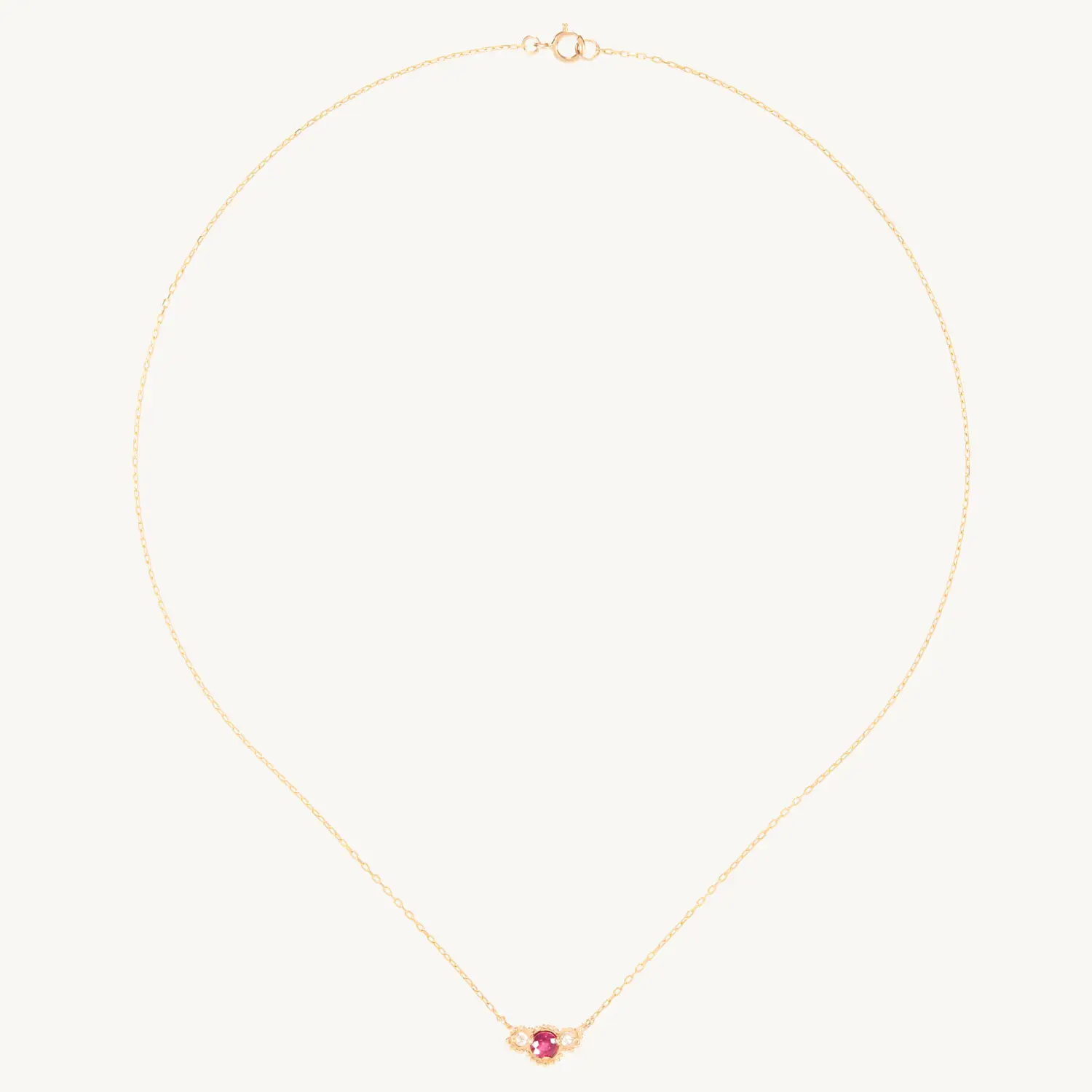 Alternative view of Ruby Diamond Twinkle Necklace