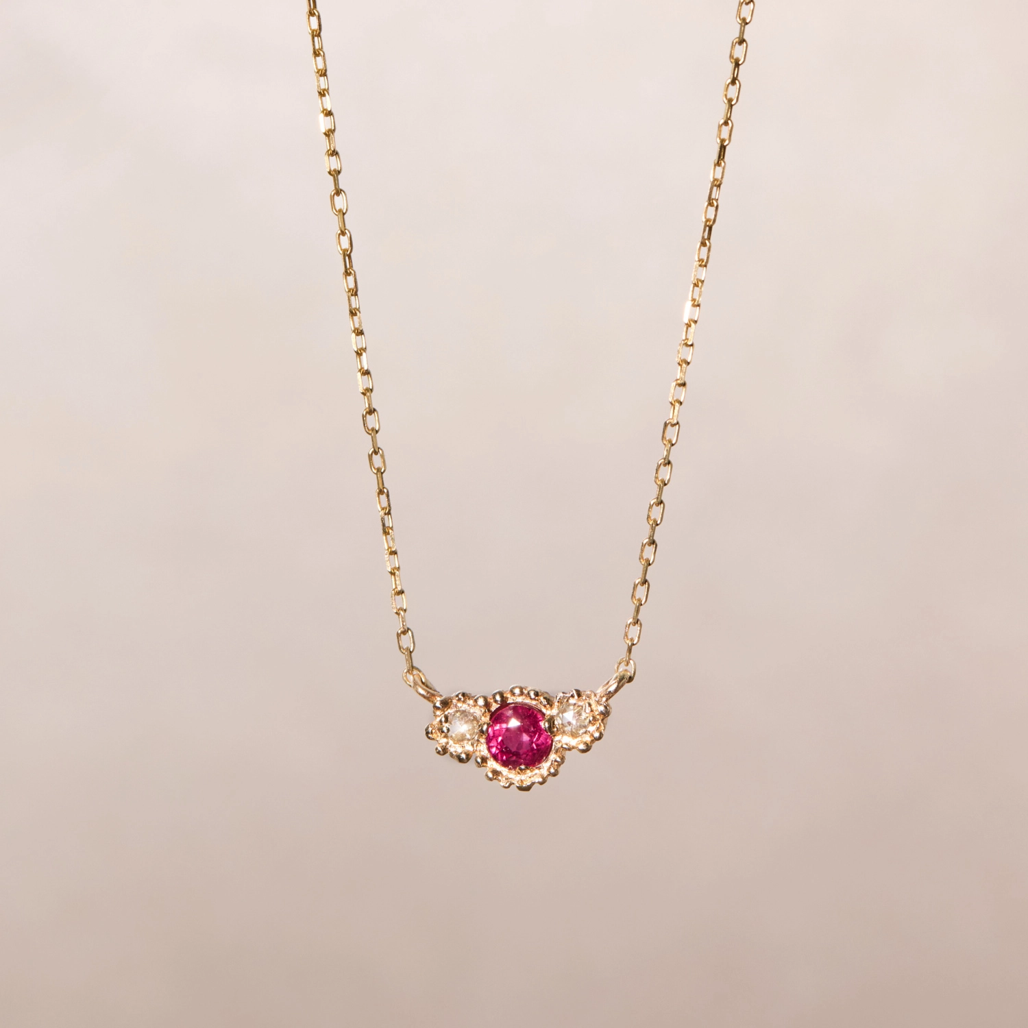 Ruby Diamond Twinkle Necklace - Image 4