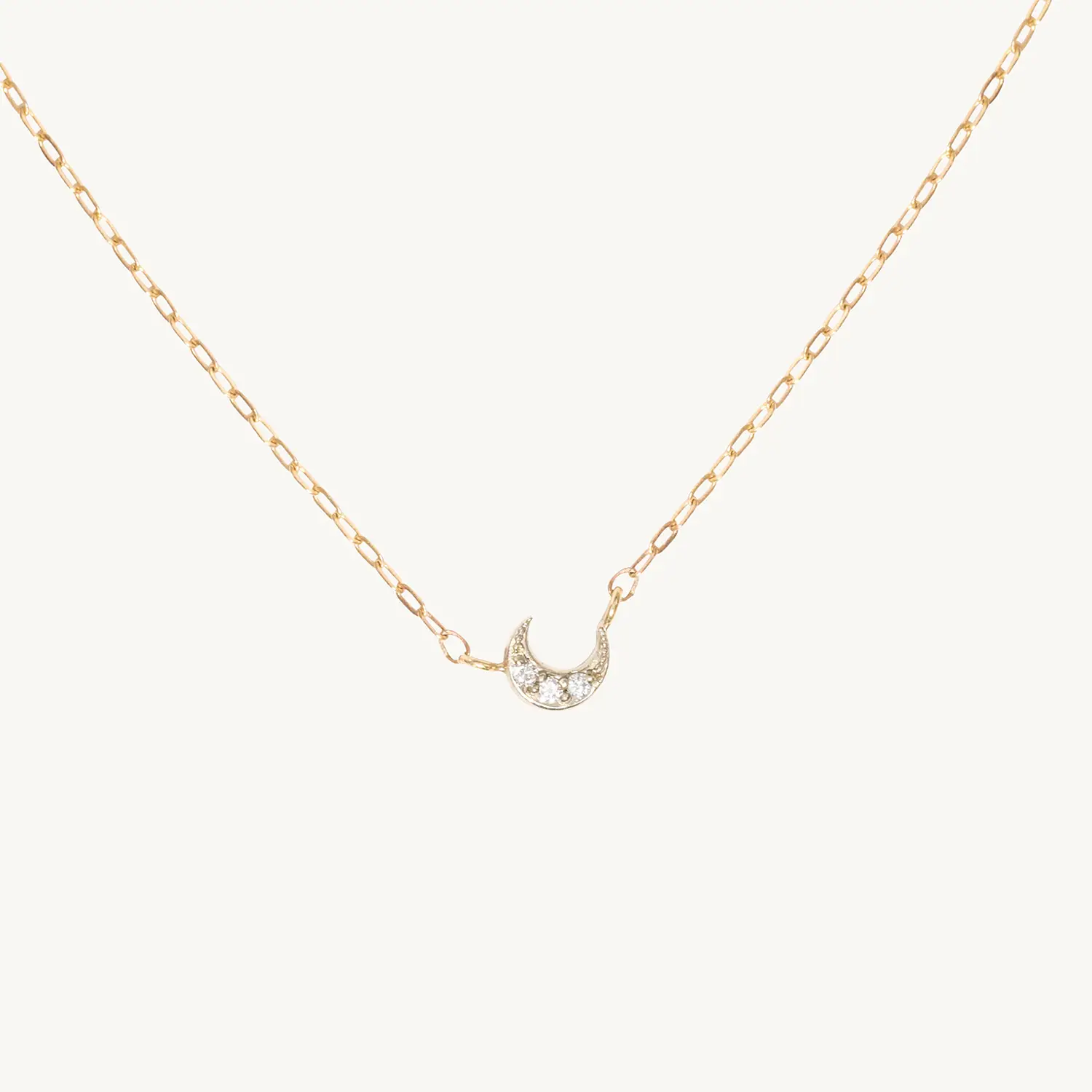Tiny Crescent Moon Necklace